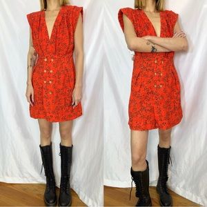 Free People into town printed flora mini dress